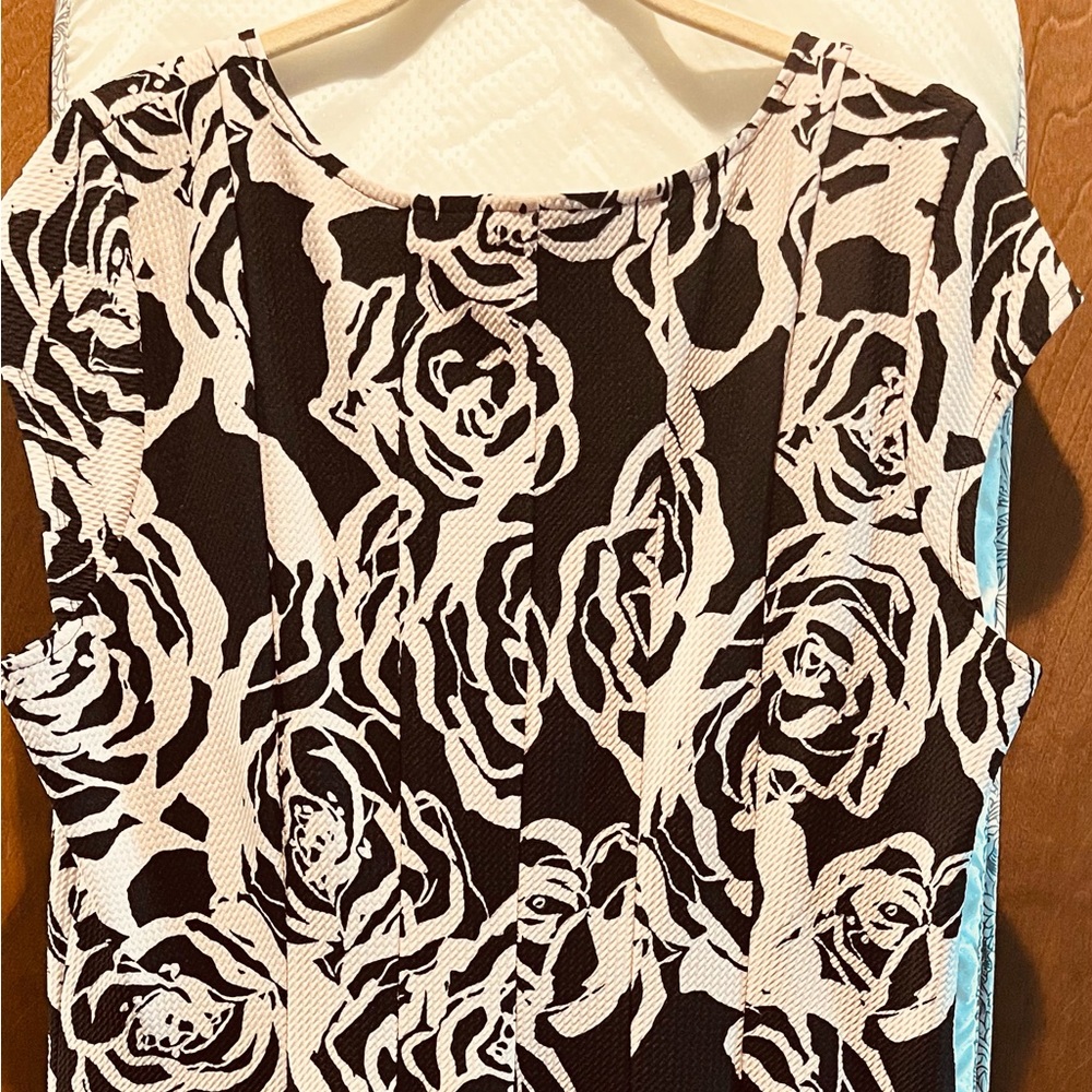 Elle, pink/black dress, worn 1-2 times